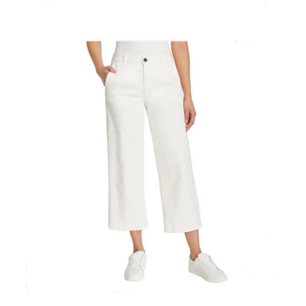 Ella Moss Women's Wide Leg Crop Pant. Color: Cream